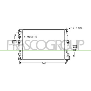 PRASCO CI053R003 Rad. P806/Evasion /Ulys. Turbo 94- passend für Citroen - Evasion