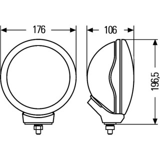 HELLA 1F5 008 273-011 Halogen-Fernscheinwerfer - Rallye 1000 - ECE-R8/E1 1000 - 12/24V