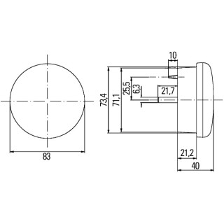 HELLA 2BE 980 690-301 Blinkleuchte - 83mm - LED - 24V