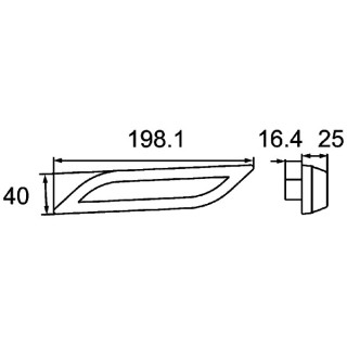 HELLA 2BA 013 332-091 Blinkleuchte - Shapeline Style - LED - 24/12V