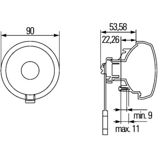 HELLA 2PT 965 039-171 Halogen-Tagfahrleuchte - 24V