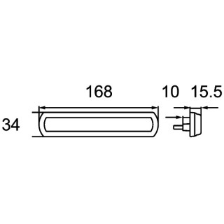 HELLA 2PS 013 300-251 Seitenmarkierungsleuchte - Shapeline Tech - LED - 12/24V