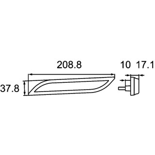 HELLA 2PS 013 305-301 Seitenmarkierungsleuchte - Shapeline Style - LED - 12/24V