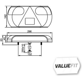 HELLA VALUEFIT 2VP 357 016-121 Heckleuchte - Valuefit - LED - 24V