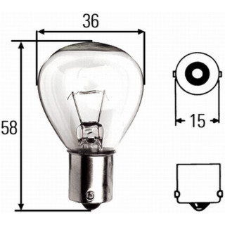 HELLA 8GA 002 074-241 Glühlampe - U - Heavy Duty - 24V - 45W - Menge: 1