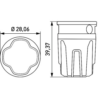 HELLA 2XD 014 564-401 LED-Blitz-Kennleuchte - BST-Round - 12/24V - gelb