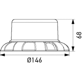 HELLA 2XD 066 146-001 LED-Blitz-Kennleuchte - K-LED Nano - 12/24V - gelb