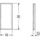 HELLA 8RA 003 326-931 Rückstrahler - Lichtscheibenfarbe: rot - rechteckig - geklebt/Anbau