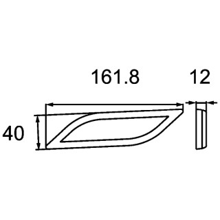 HELLA 8RA 013 347-011 Rückstrahler - Shapeline Style - Lichtscheibenfarbe: weiß - rechteckig - geklebt