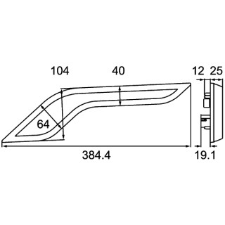 HELLA 8RA 013 402-021 Rückstrahler - Shapeline Style - Lichtscheibenfarbe: rot - rechteckig - geschrau