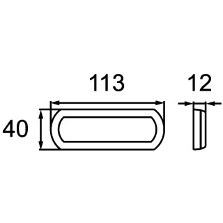 HELLA 8RA 013 403-011 Rückstrahler - Shapeline Tech - Lichtscheibenfarbe: weiß - rechteckig - geklebt/