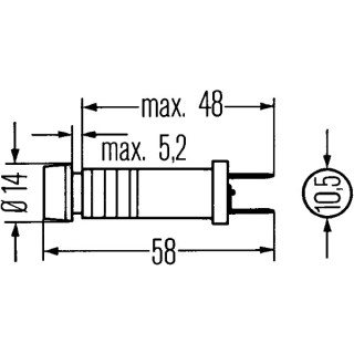 HELLA 2AA 003 257-021 Kontrollleuchte - Halogen - 12/24V