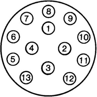 HELLA 8JB 005 949-012 Steckdose - 13-polig - Stecker: Schraubkontakt