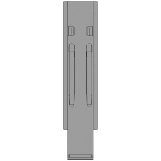 K20 Mittelrunge, Aluminium eloxiert, 600 mm, ohne Aufnahme