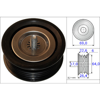 Umlenk-/Führungsrolle, Keilrippenriemen INA 532067110