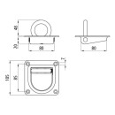 Verstärkungsplatte verzinkt, 133 × 143 × 3 mm, für Zurrring 295133563