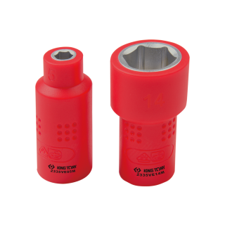 1/4" 6-Kant VDE isolierter Steckschlüssel, metrisch KING TONY - 2335VE