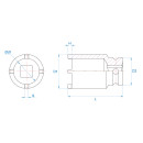 1/2" Kraftsteckschlüssel mit Außennocken...