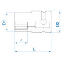 1/2" Kraft-Steckschlüssel für Torx®,...