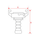 Schnell Rohrverbindung, gerippt, für 13 mm Rohr M7 - SYRP4T
