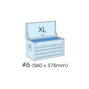 Metall-Werkzeugtruhe XL, extra tief (STRENGTH Series) - Grau KING TONY - 8741710BG