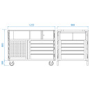 [Superb Workbench] Werkbank SQUAD - 10 Schubladen, 3 Schränke KING TONY - 87SQ3410BABK