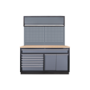 Komplettes Mobilier (Schwarz/Grau/Holz) - 7 tlg. KING...