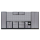 Komplettes Mobilier (Schwarz/Grau/Edelstahl) - 19 tlg. KING TONY - 87D11AKGUS