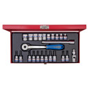 3/8" Steckschlüssel-Set mit Zubehör,...
