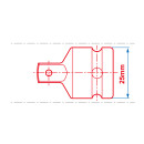 Reduzierer 1/2" → 3/8" (⌀ 25 mm) KING...