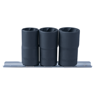 1/2" Schraubenausdreher-Set auf Steckleiste - 3 tlg. KING TONY - 9TD033MR