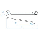 Ring-Maulschlüssel, metrisch, 75° - 23 mm KING TONY - 106723