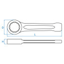 12-Kant Schlag-Ringschlüssel, metrisch - 24 mm KING TONY - 10B024