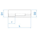 1/4" Steckschlüssel-Einsatz, metrisch, lang - 4 mm KING TONY - 223504M