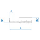 1/4" TORX®-Steckschlüssel-Einsatz, lang - E4 KING TONY - 227504M