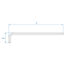 Inbusschlüssel, extra lang, Zoll - 5/64" KING TONY - 112525SR