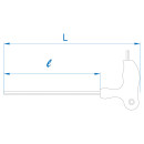 L-Griff-Inbusschlüssel, metrisch - 2 mm KING TONY - 116502MR