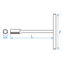 T-Griff-Steckschlüssel Metrisch 9mm KING TONY - 118409M