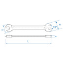 Doppelmaulschlüssel, Zoll 123 mm - 1/4" x  5/16" KING TONY - 59000810