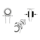 Doppel-Ratschen-Ringschlüssel 4-in-1, metrisch, umschaltbar - 8-11 mm KING TONY - 37390811M