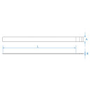 Biegsames Inox-Lineal - 1000 mm KING TONY - 7906340