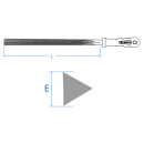 Dreikant-Feile mit Griff, Second Cut - 200 mm KING TONY - 7540208G