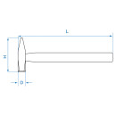 Schlosserhammer DIN 27 mm KING TONY - 782150OS