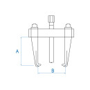 Monoblock-Abzieher, 2 Greifarme - 30-195 mm KING TONY - 79621010A