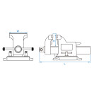 Schraubstock mit Drehfunktion -  200 mm KING TONY - 9TZ1106