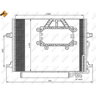 Kondensator, mit Trockner, EASY FIT passend für MERCEDES E-Series 3.0D 02- NRF 350211