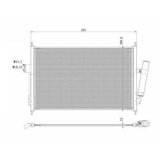 Kondensator, mit Trockner, EASY FIT passend für ISUZU D-Max 2.5D 12- NRF 350490