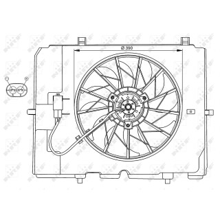 Lüfter komplett passend für MERCEDES C-Series 1.8 94- NRF 47067