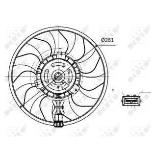 Lüfter komplett passend für VW Transporter 1.9D 91- NRF 47418