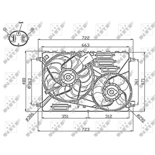 Lüfter komplett passend für LAND ROVER Freelander 2.2D 07- NRF 47756